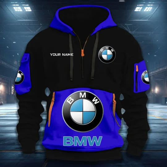 LIMITED RUN - NEW CUSTOMIZED F113 BMW BAYERISCHE QUARTER ZIP HOODIE