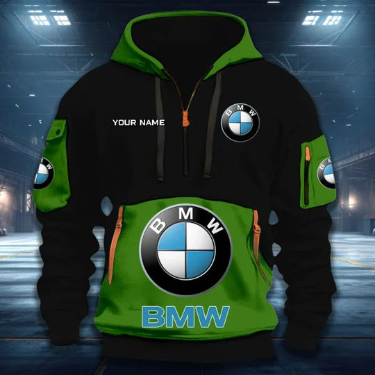 LIMITED RUN - NEW CUSTOMIZED F113 BMW BAYERISCHE QUARTER ZIP HOODIE