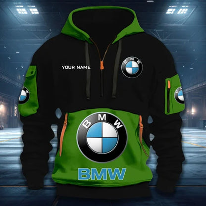 LIMITED RUN - NEW CUSTOMIZED F113 BMW BAYERISCHE QUARTER ZIP HOODIE