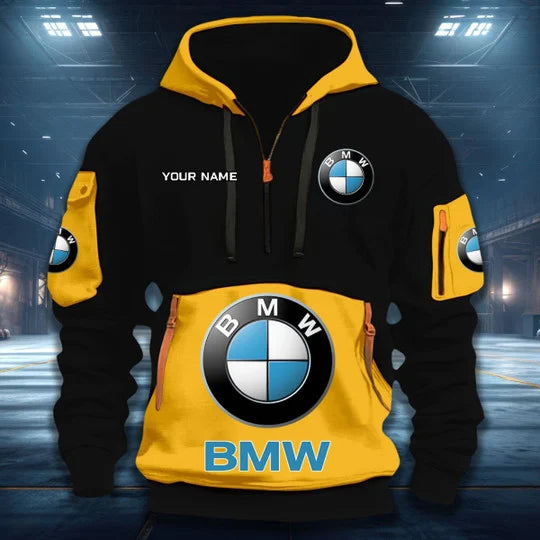 LIMITED RUN - NEW CUSTOMIZED F113 BMW BAYERISCHE QUARTER ZIP HOODIE