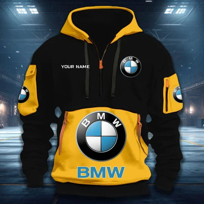 LIMITED RUN - NEW CUSTOMIZED F113 BMW BAYERISCHE QUARTER ZIP HOODIE