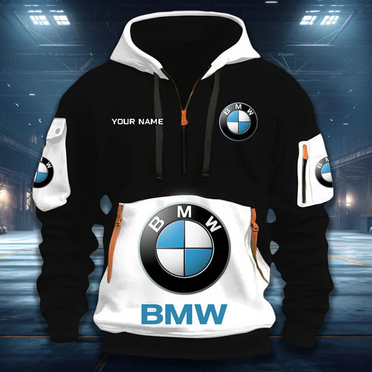 LIMITED RUN - NEW CUSTOMIZED F113 BMW BAYERISCHE QUARTER ZIP HOODIE