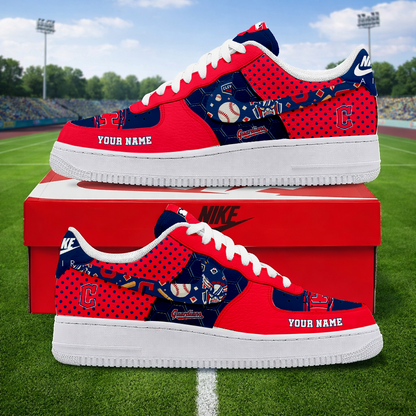 LIMITED EDITION - NEW CUSTOMIZED MLB13 CGS CLEVELAND GUARDIANS AF1 SNEAKERS