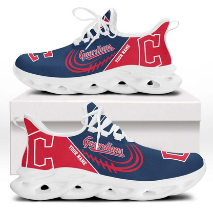 LIMITED EDITION - NEW CUSTOMIZED MLB13 CGS CLEVELAND GUARDIANS PREMIUM CLUNKY SNEAKERS
