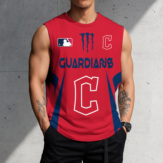 LIMITED EDITION - NEW CUSTOMIZED MLB13 CGS CLEVELAND GUARDIANS MEN'S GYM SHIRT
