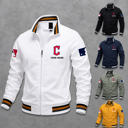 [FLASH SALE] NEW CUSTOMIZED MLB13 CGS CLEVELAND GUARDIANS MULTICOLOR MEN'S CASUAL JACKET