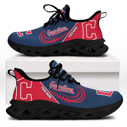 LIMITED EDITION - NEW CUSTOMIZED MLB13 CGS CLEVELAND GUARDIANS PREMIUM CLUNKY SNEAKERS