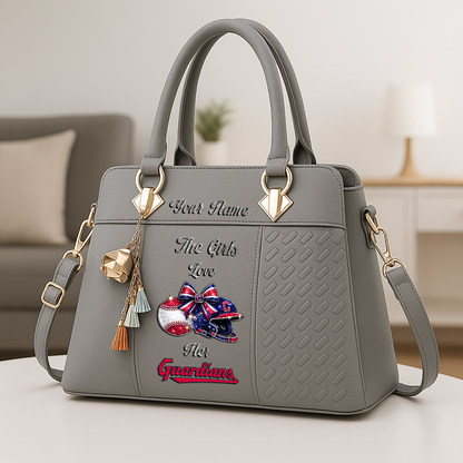 LIMITED EDITION - NEW CUSTOMIZED MLB13 CGS CLEVELAND GUARDIANS ZIP HANDBAG MULTICOLOR
