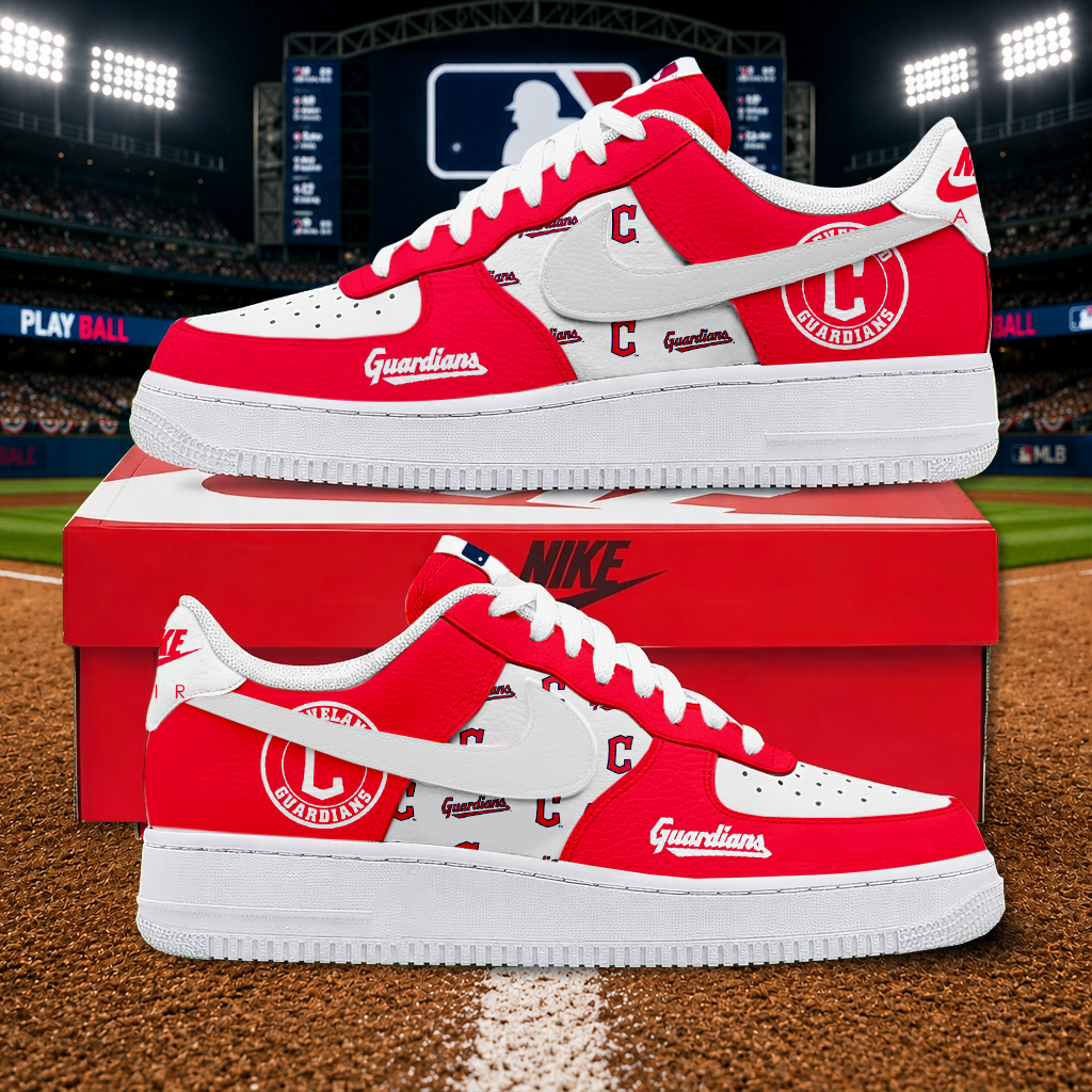 LIMITED EDITION - NEW CUSTOMIZED MLB13 CGS CLEVELAND GUARDIANS AF1 SHOES