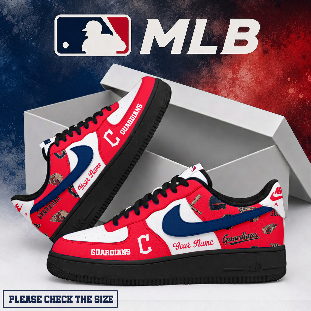 LIMITED EDITION - NEW CUSTOMIZED MLB13 CGS CLEVELAND GUARDIANS AF1 SHOES