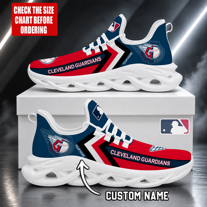 LIMITED EDITION - NEW CUSTOMIZED MLB13 CGS CLEVELAND GUARDIANS MAX SOUL SHOES