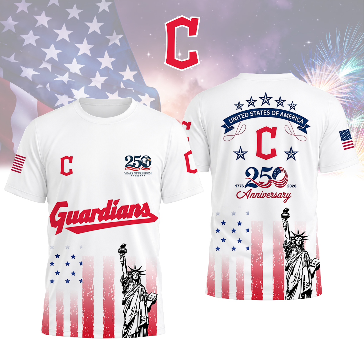 LIMITED EDITION - NEW CUSTOMIZED MLB13 CGS CLEVELAND GUARDIANS T-SHIRT, POLO SHIRT, ZIP POLO SHIRT, SWEATSHIRT, HOODIE & ZIP HOODIE