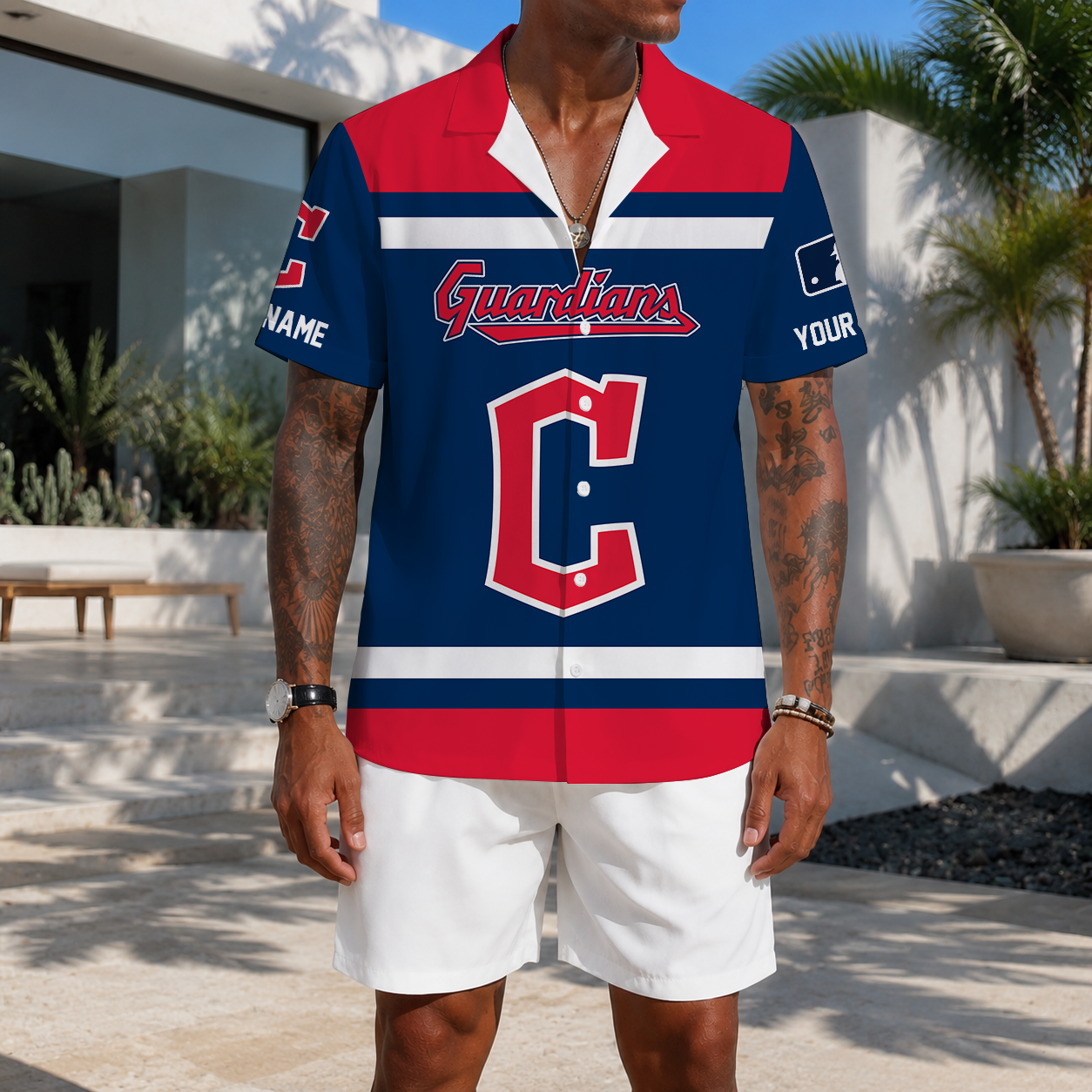 LIMITED EDITION - NEW CUSTOMIZED MLB13 CGS CLEVELAND GUARDIANS UNISEX HAWAIIAN SHIRT
