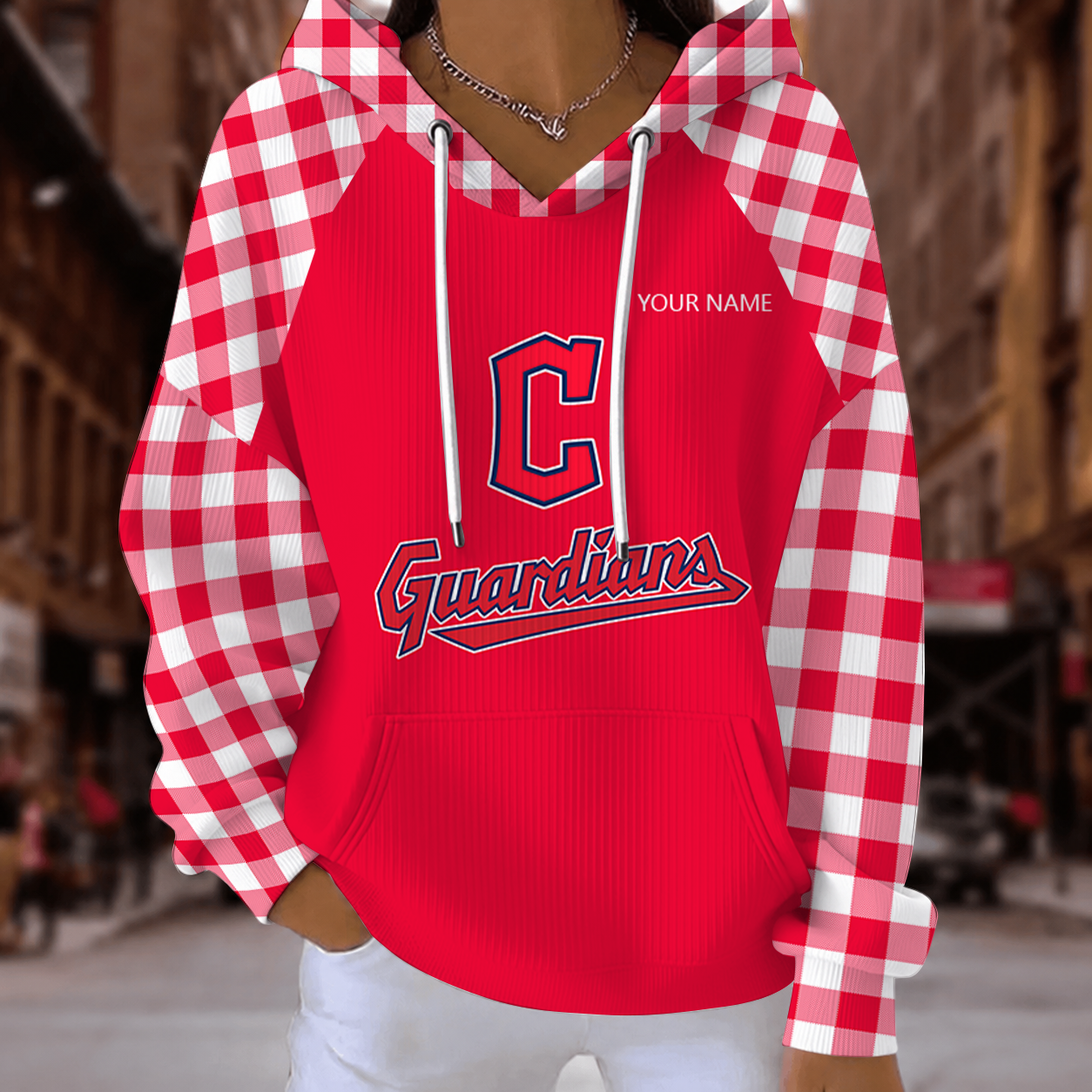 [FLASH SALE] NEW CUSTOMIZED MLB13 CGS CLEVELAND GUARDIANS RIBBED HOODIE & SWEATSHIRT