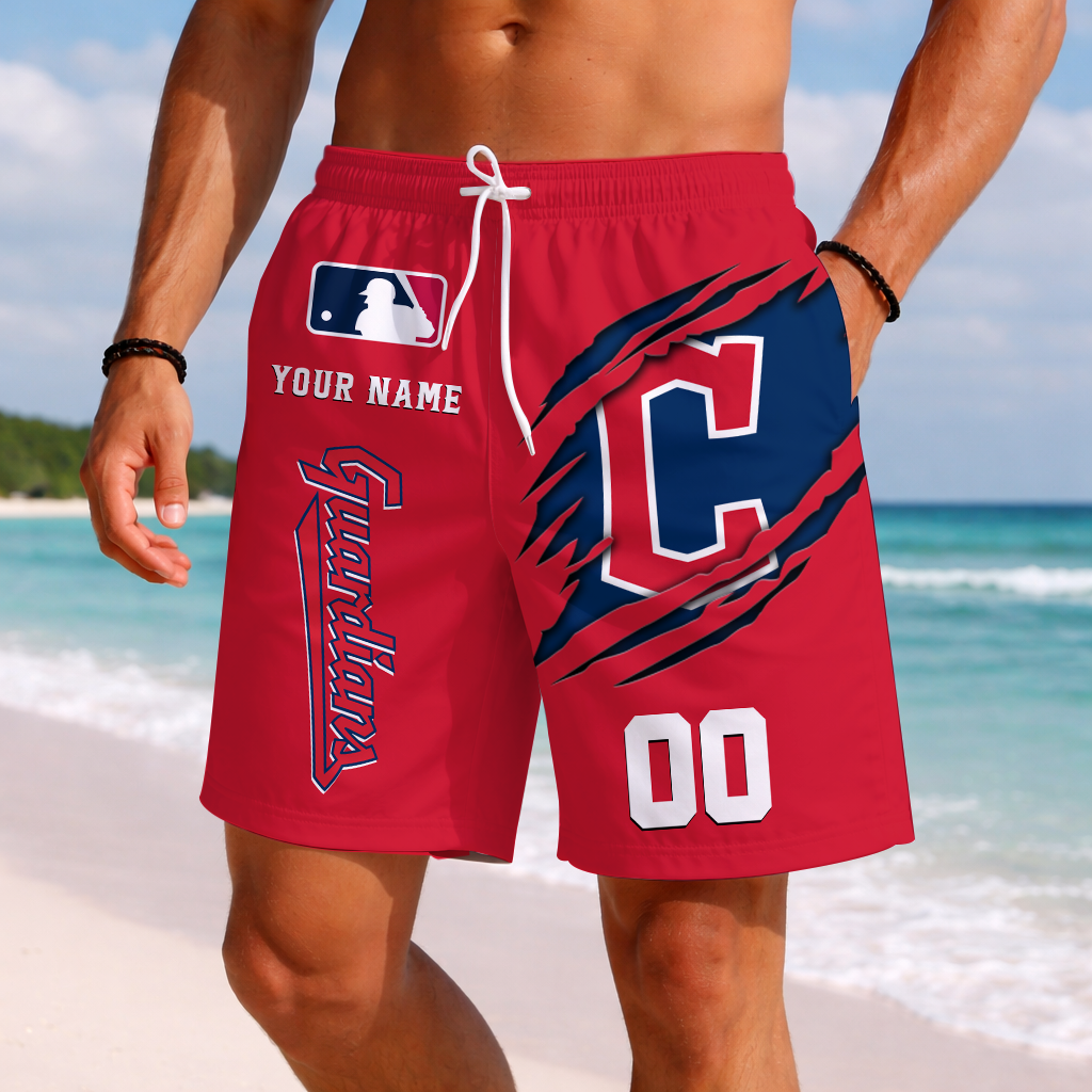 LIMITED EDITION - NEW PREMIUM MLB13 CGS CLEVELAND GUARDIANS SHORT PANTS