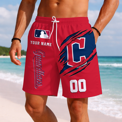 LIMITED EDITION - NEW PREMIUM MLB13 CGS CLEVELAND GUARDIANS SHORT PANTS