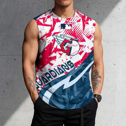 LIMITED EDITION - NEW CUSTOMIZED MLB13 CGS CLEVELAND GUARDIANS TANKTOP & GYM SHIRT