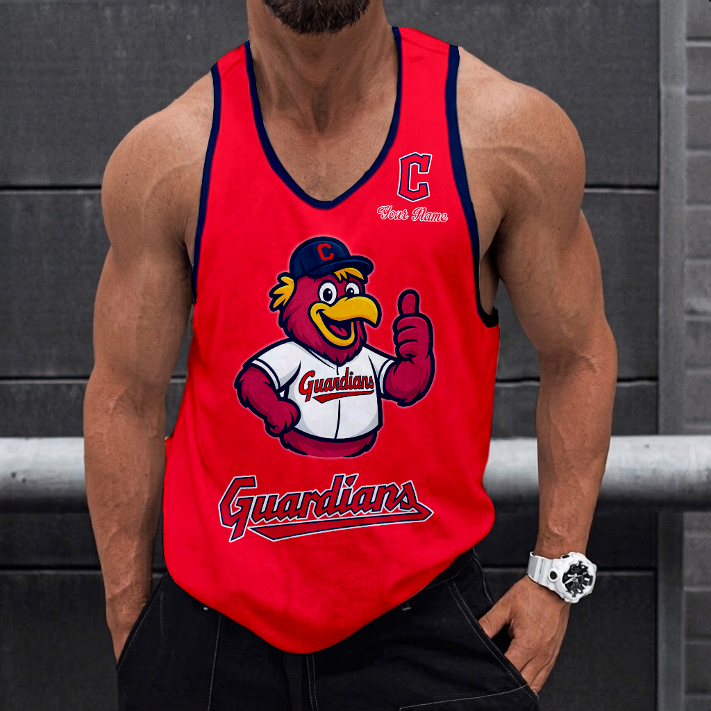 LIMITED EDITION - NEW CUSTOMIZED MLB13 CLEVELAND GUARDIANS UNISEX TANK TOP