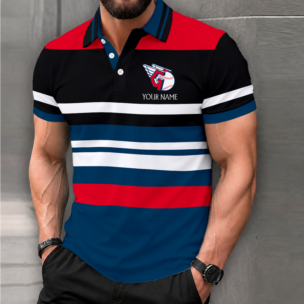 LIMITED EDITION - NEW CUSTOMIZED MLB13 CGS CLEVELAND GUARDIANS POLO SHIRT, ZIP POLO SHIRT & T-SHIRTS