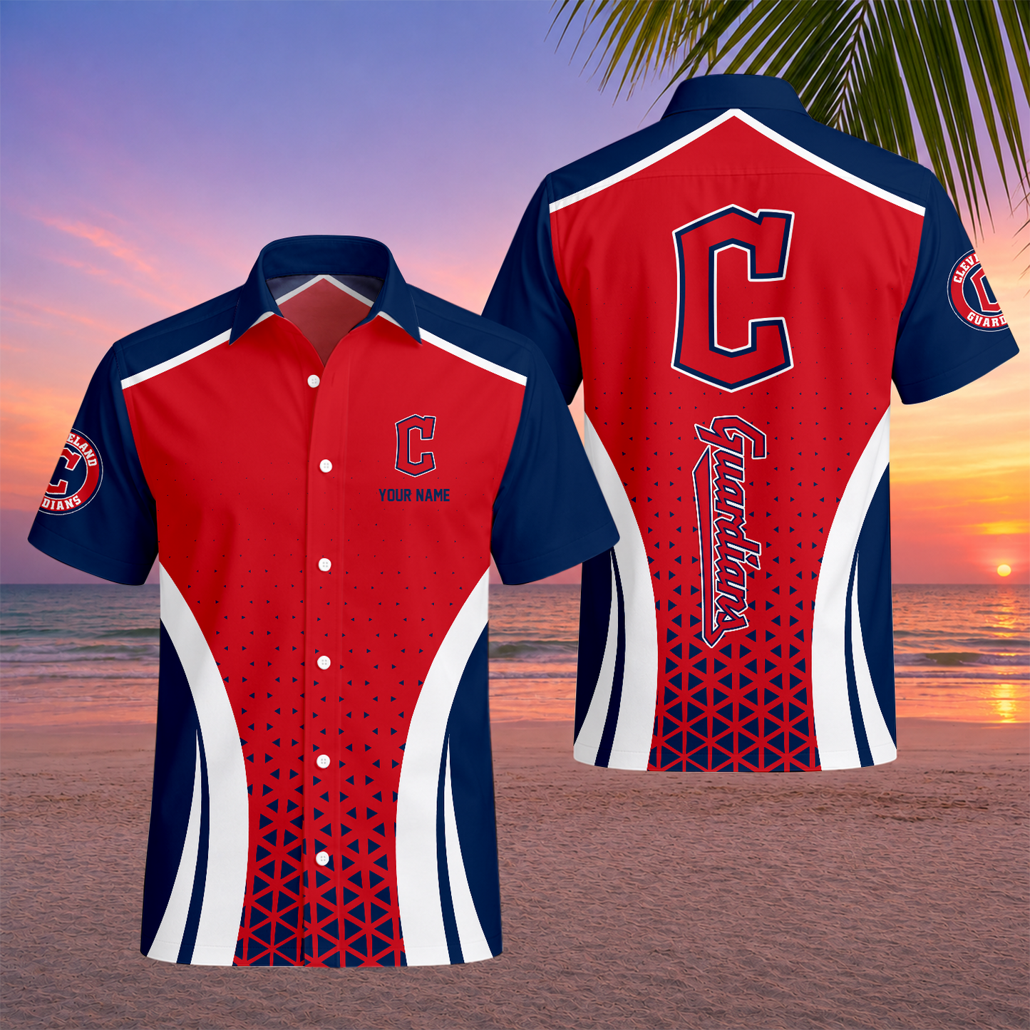 LIMITED EDITION - NEW CUSTOMIZED MLB13 CGS CLEVELAND GUARDIANS UNISEX HAWAIIAN SHIRT