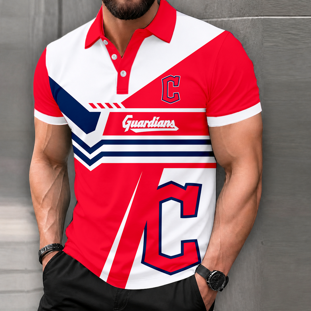 LIMITED EDITION - NEW CUSTOMIZED MLB13 CGS CLEVELAND GUARDIANS POLO SHIRT, ZIP POLO SHIRT & T-SHIRTS
