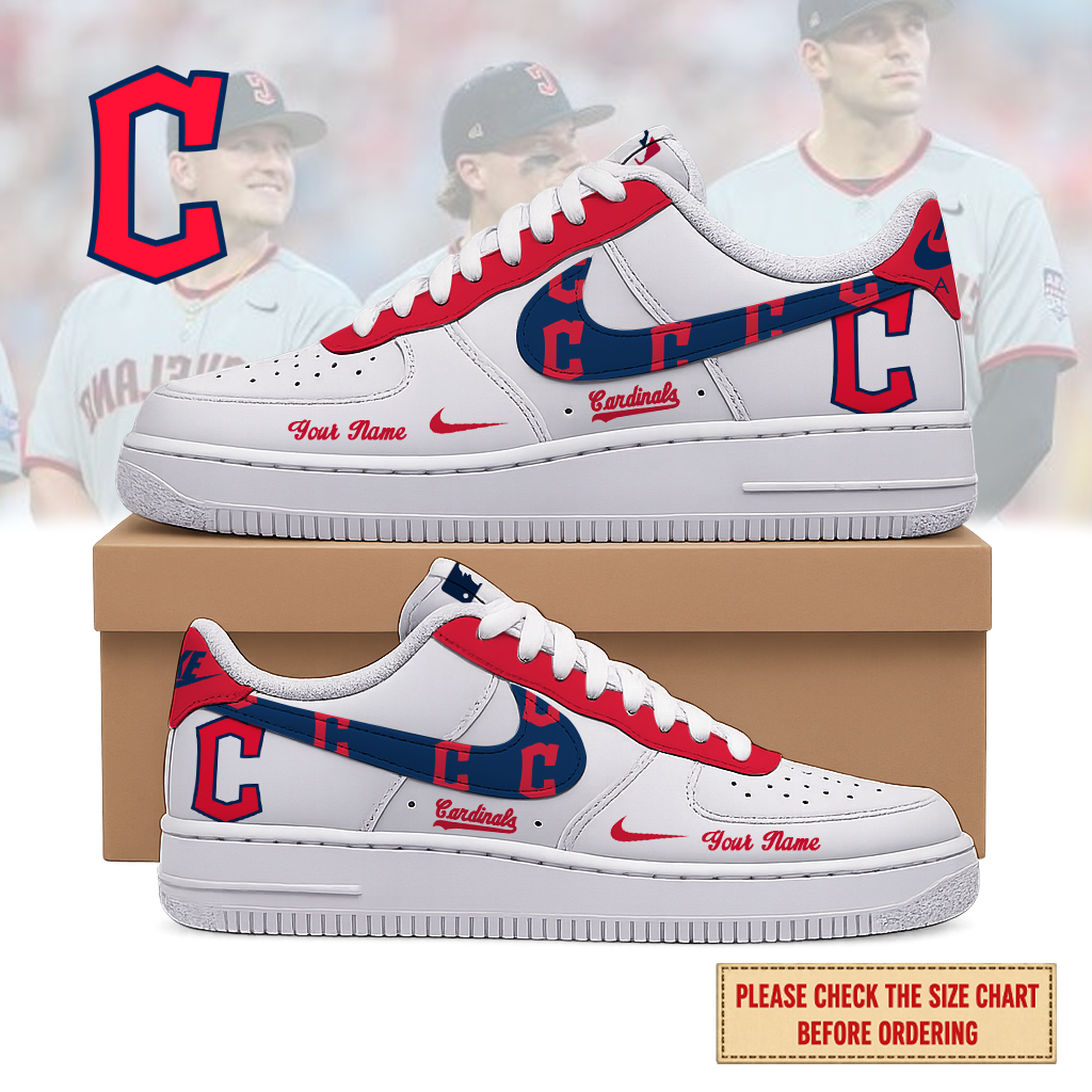 LIMITED EDITION - NEW CUSTOMIZED MLB13 CGS CLEVELAND GUARDIANS AF1 SHOES