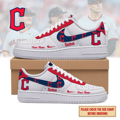 LIMITED EDITION - NEW CUSTOMIZED MLB13 CGS CLEVELAND GUARDIANS AF1 SHOES