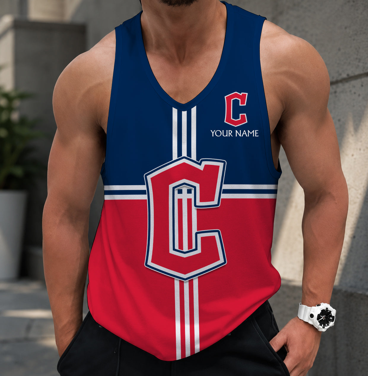 LIMITED EDITION - NEW CUSTOMIZED MLB13 CLEVELAND GUARDIANS UNISEX TANK TOP