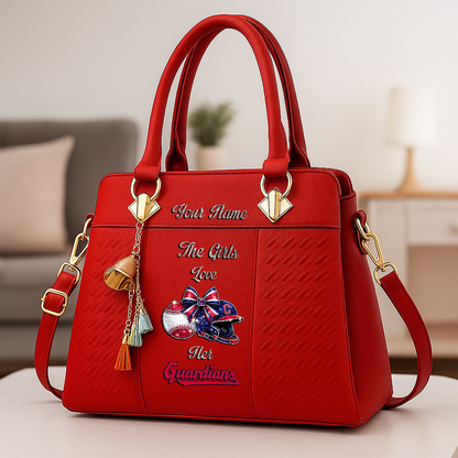 LIMITED EDITION - NEW CUSTOMIZED MLB13 CGS CLEVELAND GUARDIANS ZIP HANDBAG MULTICOLOR