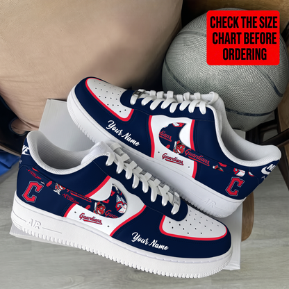 LIMITED EDITION - NEW CUSTOMIZED MLB13 CGS CLEVELAND GUARDIANS AF1 SHOES