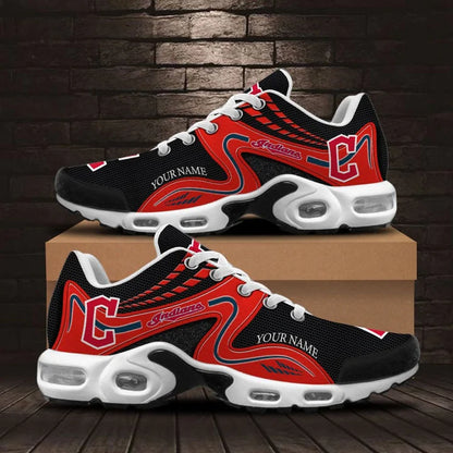 LIMITED EDITION - NEW CUSTOMIZED MLB13 CGS CLEVELAND GUARDIANS AIR MAX PLUS SNEAKERS