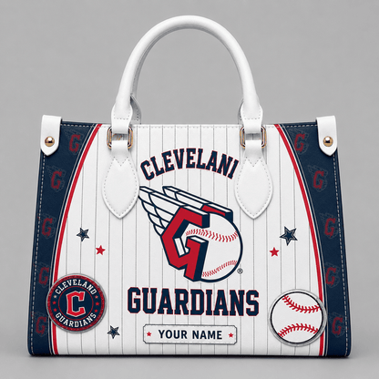 [FLASH SALE] NEW CUSTOMIZED MLB13 CGS CLEVELAND GUARDIANS LEATHER HANDBAG