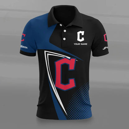 [FLASH SALE] NEW CUSTOMIZED MLB13 CGS CLEVELAND GUARDIANS POLO SHIRT