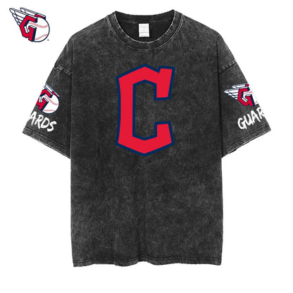 [FLASH SALE] NEW CUSTOMIZED MLB13 CGS CLEVELAND GUARDIANS MULTICOLOR WASHED TEE
