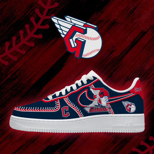 LIMITED EDITION - NEW CUSTOMIZED MLB13 CGS CLEVELAND GUARDIANS AF1 SHOES