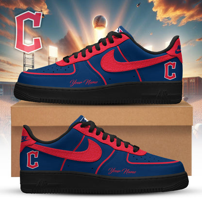 LIMITED EDITION - NEW CUSTOMIZED MLB13 CGS CLEVELAND GUARDIANS AF1 SNEAKERS