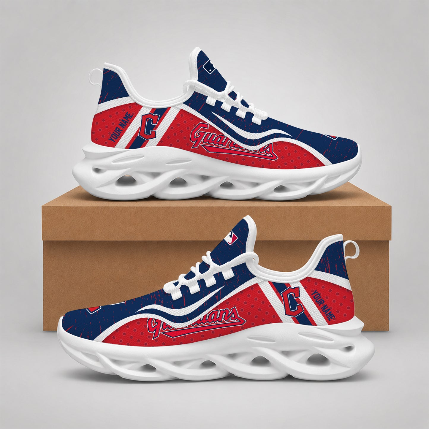 ELITE EDITION - NEW CUSTOMIZED MLB13 CGS CLEVELAND GUARDIANS MAX SOUL SHOES