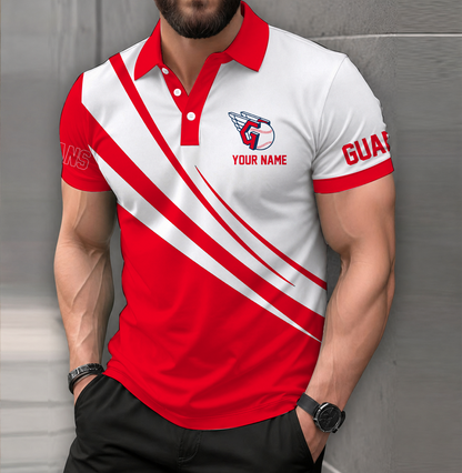 LIMITED EDITION - NEW CUSTOMIZED MLB13 CGS CLEVELAND GUARDIANS POLO SHIRT