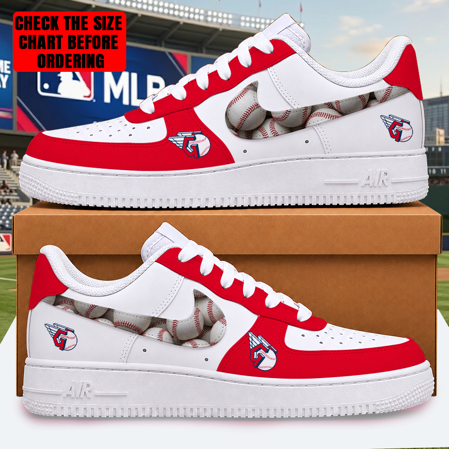 LIMITED EDITION - NEW CUSTOMIZED MLB13 CGS CLEVELAND GUARDIANS AF1 SHOES