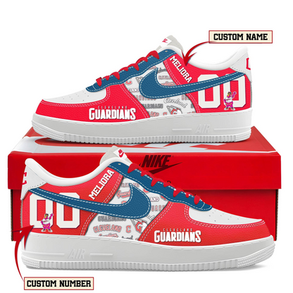 LIMITED EDITION - NEW CUSTOMIZED MLB13 CGS CLEVELAND GUARDIANS AF1 SHOES