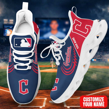 LIMITED EDITION - NEW CUSTOMIZED MLB13 CGS CLEVELAND GUARDIANS PREMIUM CLUNKY SNEAKERS