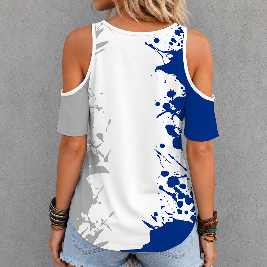 [FAN FAVORITE] NEW CUSTOMIZED NCAA CFH13 DLD DUKE BLUE DEVILS CRISS CROSS V-NECK TOP