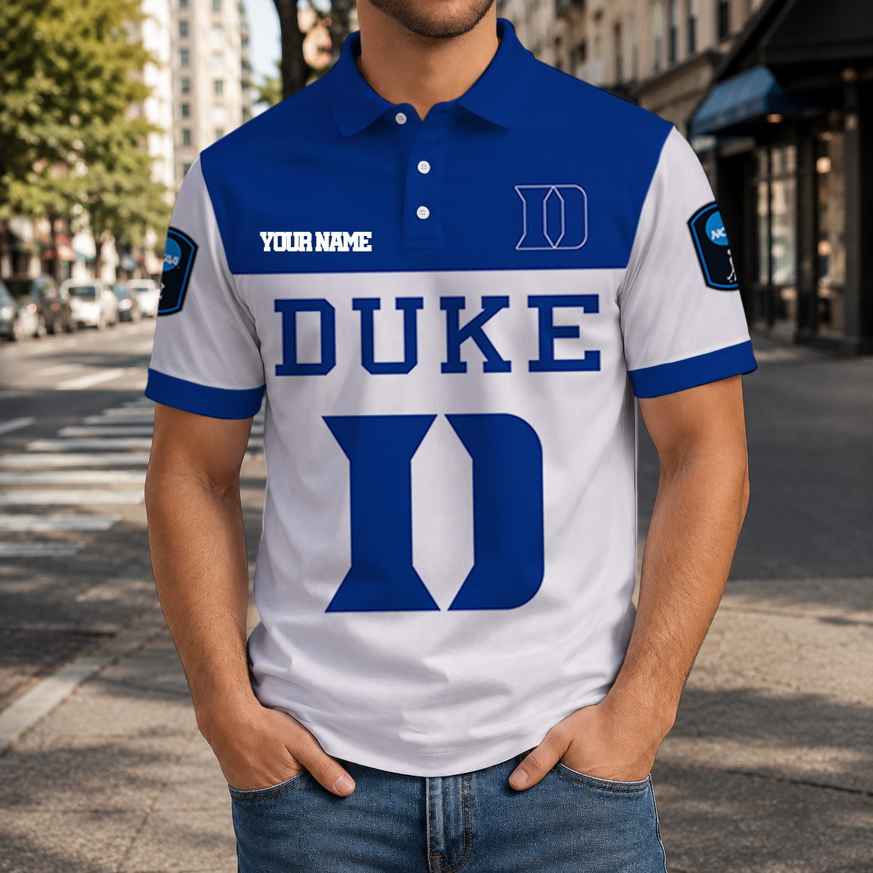 EXCLUSIVE EDITION - NEW CUSTOMIZED NCAA CFH13 DLD DUKE BLUE DEVILS POLO SHIRT, ZIP POLO SHIRT & T-SHIRTS