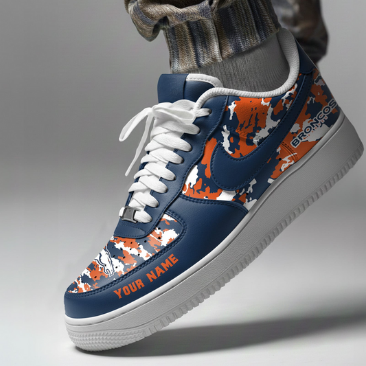 LIMITED EDITION - NEW CUSTOMIZED NFL13 DVB DENVER BRONCOS AF1 SNEAKERS