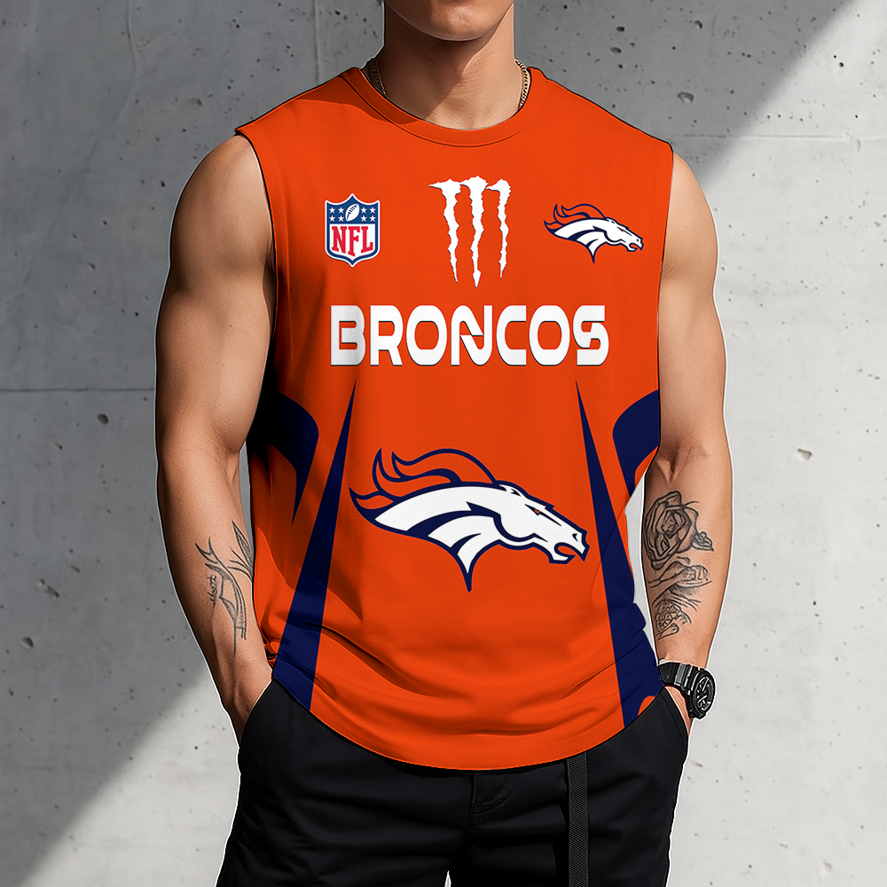 LIMITED EDITION - NEW CUSTOMIZED NFL13 DVB DENVER BRONCOS MEN'S GYM SHIRT