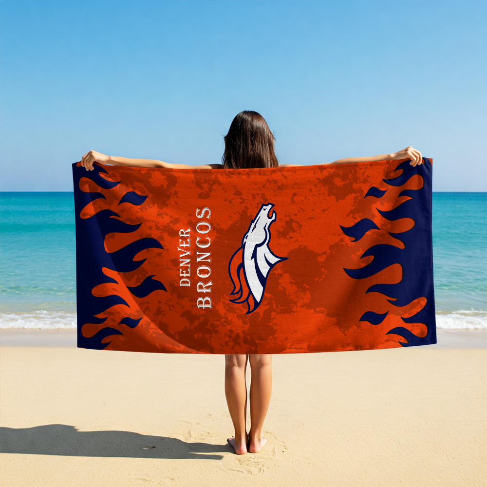 LIMITED EDITION - NEW CUSTOMIZED NFL13 DVB DENVER BRONCOS BEACH TOWEL FOR FAN