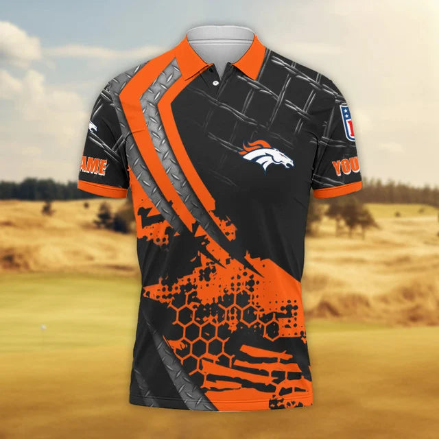 LIMITED EDITION - NEW CUSTOMIZED NFL13 DVB DENVER BRONCOS POLO SHIRT