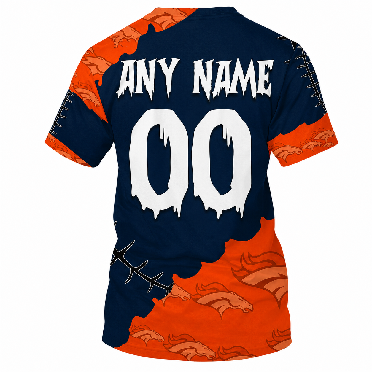 LIMITED EDITION - NEW CUSTOMIZED NFL13 DVB DENVER BRONCOS HALLOWEEN SKULL APPAREL FOR FANS