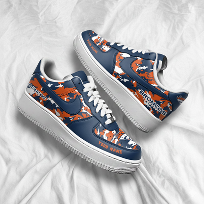 LIMITED EDITION - NEW CUSTOMIZED NFL13 DVB DENVER BRONCOS AF1 SNEAKERS