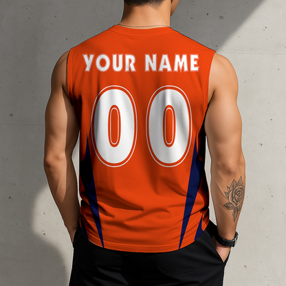 LIMITED EDITION - NEW CUSTOMIZED NFL13 DVB DENVER BRONCOS MEN'S GYM SHIRT